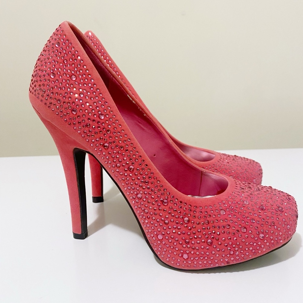 pink rhinestone pumps! Size 5.5